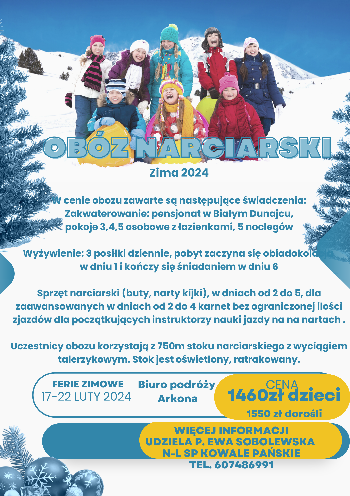 Blue White Corporate Creative Kids Winter Camp Event Promotion Flyer 3